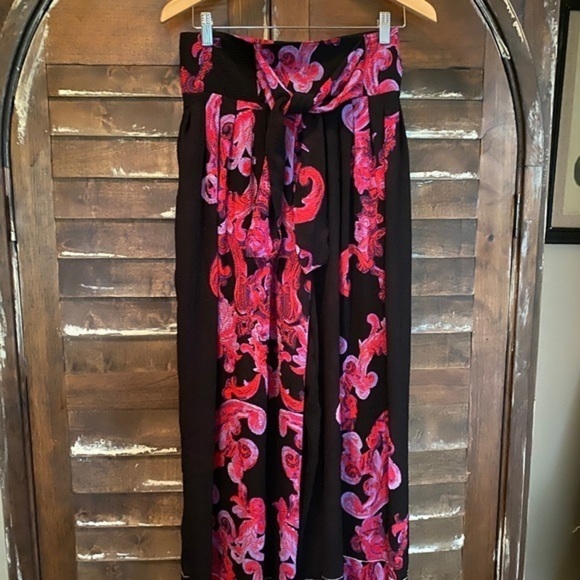 Free People Tie Waist Palazzo Pants Small - Picture 1 of 7